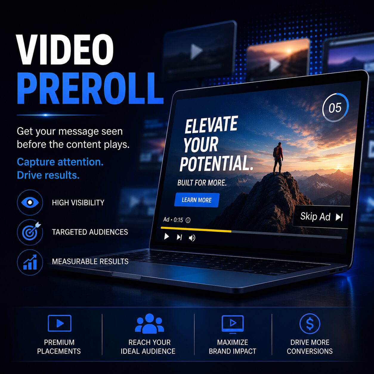 Preroll video advertising