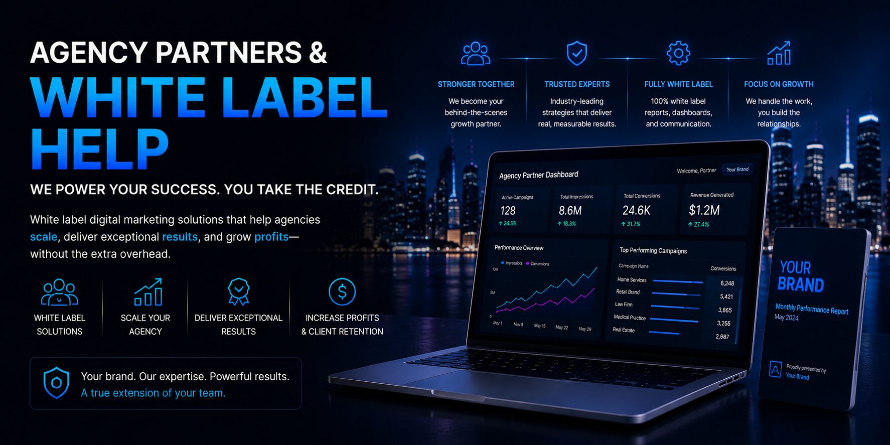 White-label digital marketing for agencies and partners