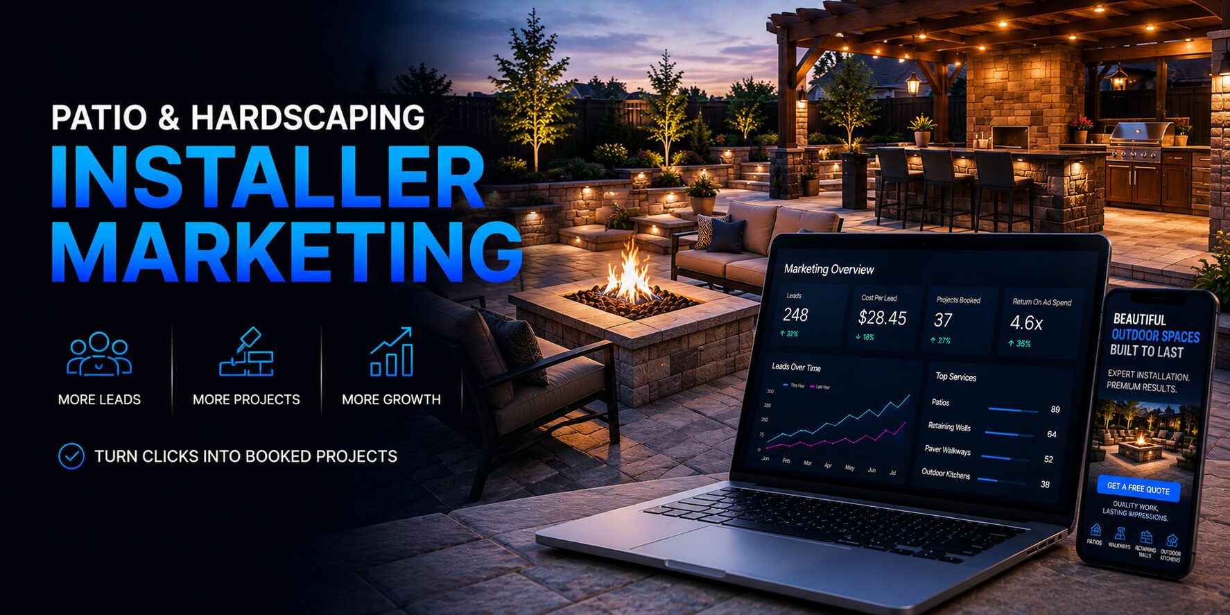 Digital marketing for patio and hardscape installers