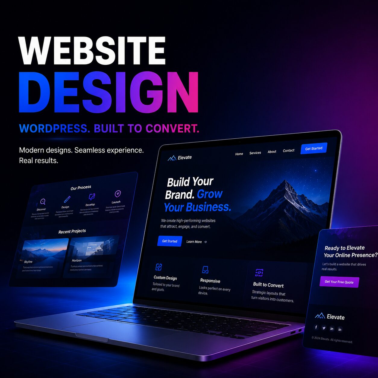 Website design and development services